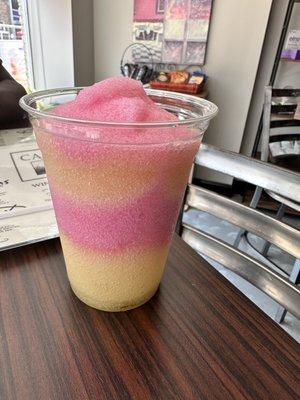 Wine slushie. $10.95 plus tax but #SummerTime #WeOutside lol