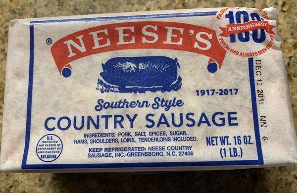 They have Neeses Country Sausage - the best