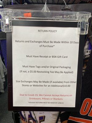 Return policy