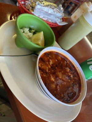 Menudo and tacos