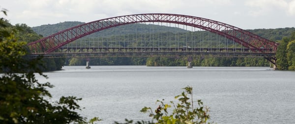 Croton Bridge with view of Croton Reservoir leading into Town of Yorktown, NY.