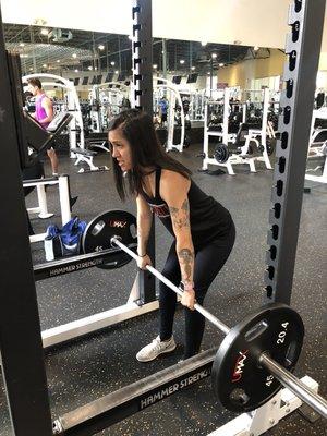 Rack pulls for the lower back (strict form)