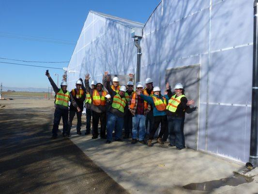 Some of the Agra Tech production crew on a site visit.