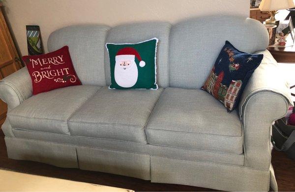 Couch after. It's like getting an entire new living room set! But less expensive!!