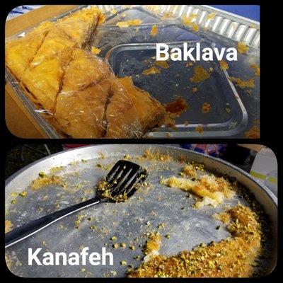 Couldnt choose so had Kanafeh there and bought baklava to go!