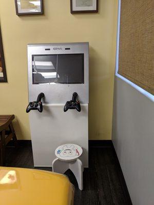 Video game booths to keep your children occupied while they wait for their siblings to finish their cleanings or dental work.