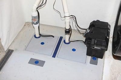 Dual GrateSump System with Primary and battery Back Up sump pumps