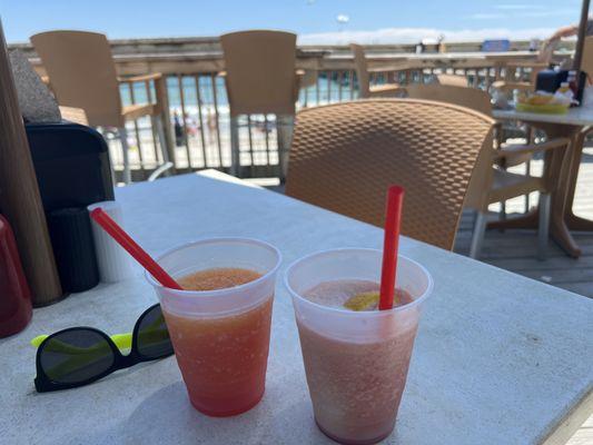 Riptide Ride and North Shore Colada frozen drinks