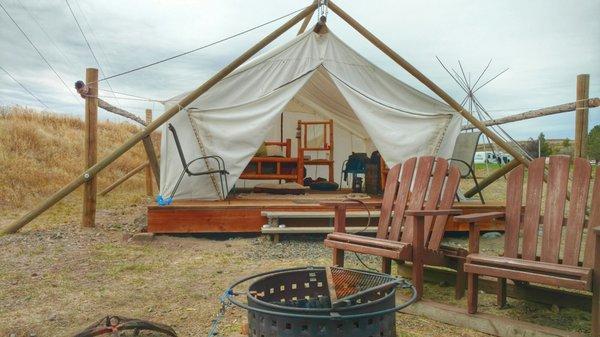 Our first glamping experience!