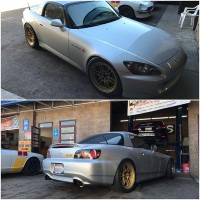 Customer brought his S2000 to us because it had a weird wobble on the freeway, problem was quickly and efficiently diagnosed and solved!