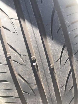 Nail in tire