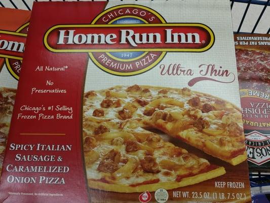 The BEST Frozen Pizza you can buy. Chicago's Home Run Inn THIN crust. Yes, thin crust!