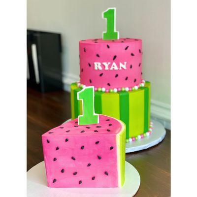 Watermelon Cake with Smash Cake