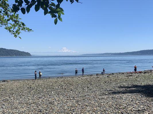 Rainer in the background of this beautiful beach.