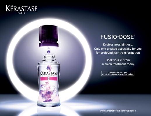 Kerastase Fusio-Dose in Salon treatments are specially formulated to restore vitality to your hair.