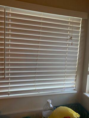 Clean set of blinds. We do blinds as well