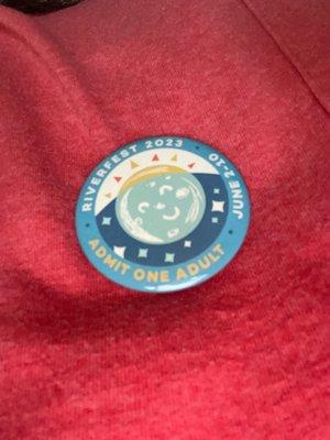 The $15 admission button