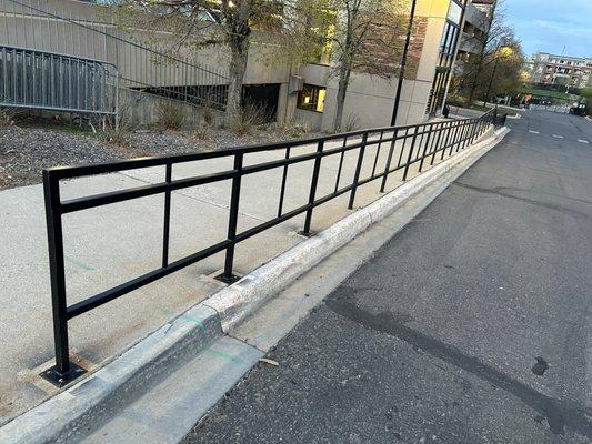 Replaced 30 feet of handrail that was damaged.