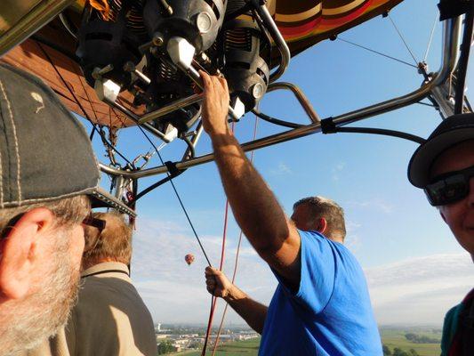 Glenn piloting our balloon.