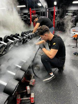 Gym Detailing and cleaning using Steam Detailing in San Diego