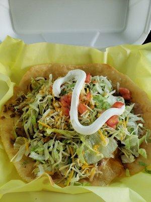 Fry Bread Taco w/ Sour Cream