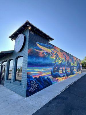 Exterior with gorgeous Joe Pagac mural