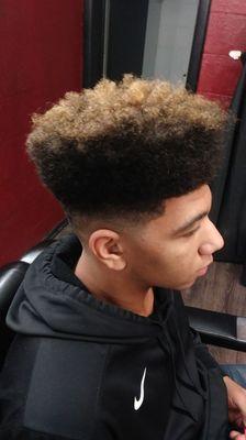 Curly hightop fade