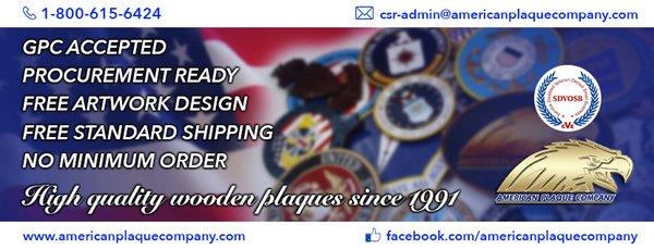 American Plaque Company has been a maker of high quality wooden plaques since 1991.