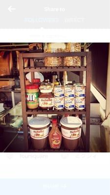 Create your own crepe! Some of our sweet ingredients..Nutella, Cajeta, Lechera, Peanut butter, Marmalade & add your fav toppings