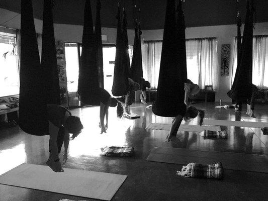 aerial yoga.