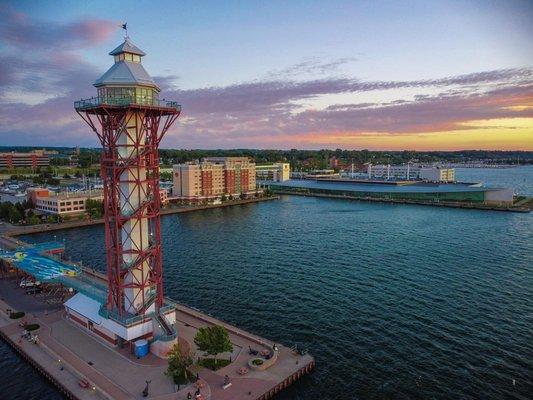 Erie's Bicentennial Tower - photo by @crispsnaps