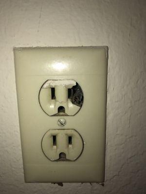 Broken plug. Unsafe