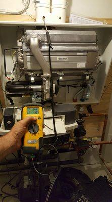 Combustion Analysis & tune-up on a Buderus High Efficiency Boiler