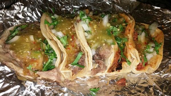 And finally the view of my to go tacos... they look as good as they taste...