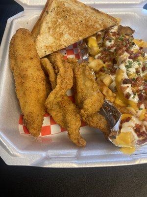 Fried Catfish Combo with Loaded Fries