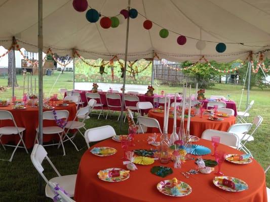 Tables also from the company - rectangular (banquet) & round.