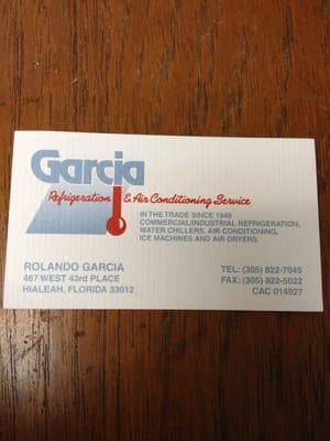 Garcia Refrigeration and Air Conditioning Service