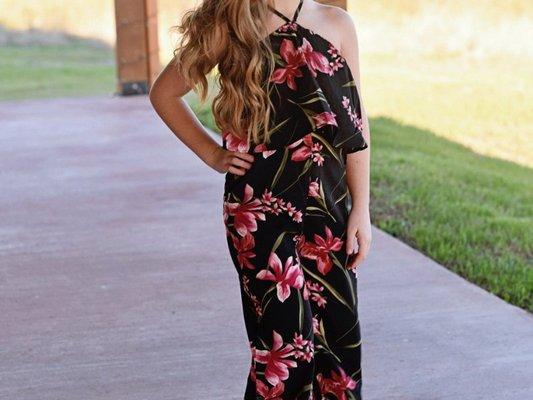 Halter Jumpsuit Spring Floral