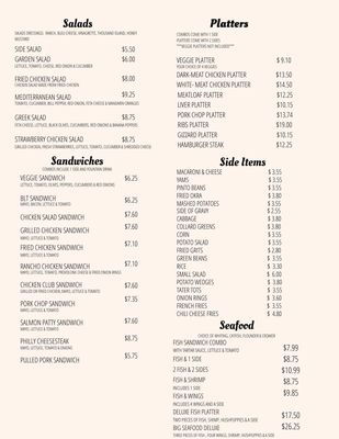 Lunch and dinner menu page 2