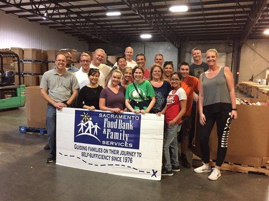 GBB sorted food at the Sacramento Food Bank this fall.