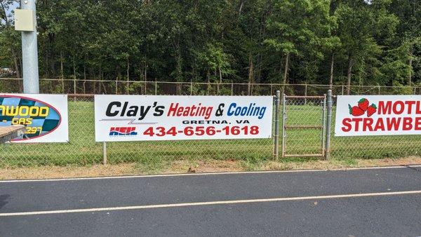 Our sign at the Gretna Football field. Go Hawks !