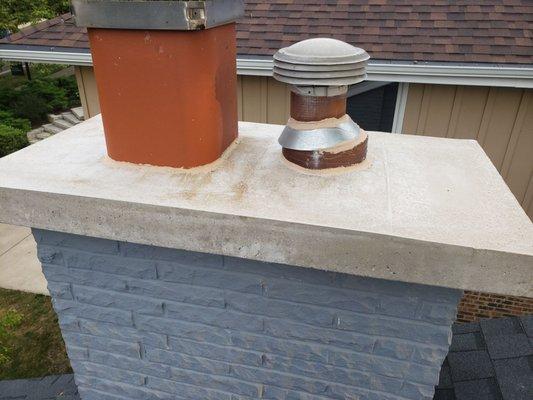 Now that's a crown (pic).  Nick installed this last year.  I was just on the roof a few days ago and took this picture.