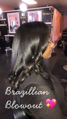 Brazillian Blowout with curls