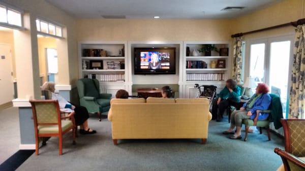 The TV room is always a popular place.