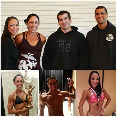 Women's bodybuilding, men's physique and figure competitors.