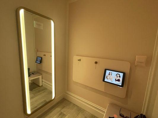 07.25.24 New dressing rooms with 'virtual' attendant....but you can still call an associate for assistance.