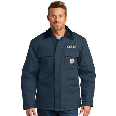 Men's Carhartt jacket option with embroidered logo.