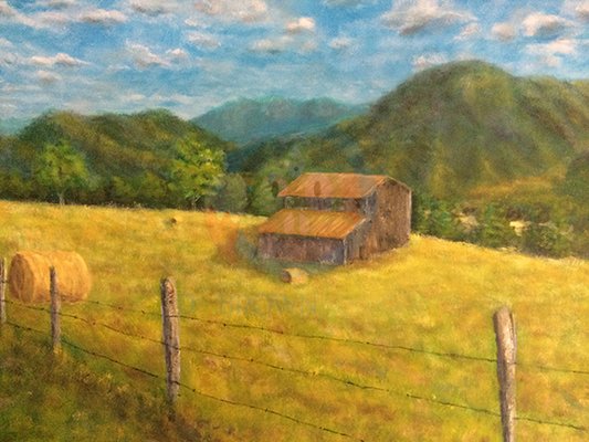 DMBrownArt.com TN Barn and field (423) 552-7959