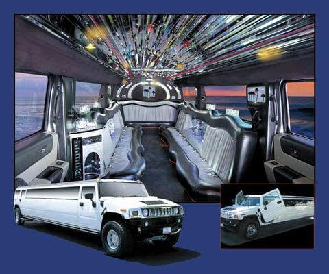 24 Passenger White Hummer H2 Limousine