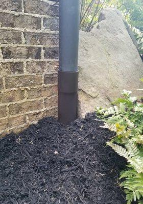 Downspout piping using PVC pipe